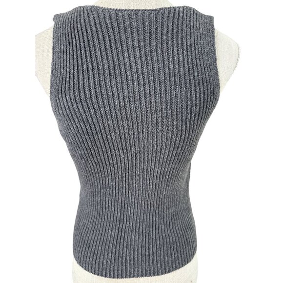 Brandy Melville Womens Ribbed Knit Button-Up Vest S - Picture 4 of 10